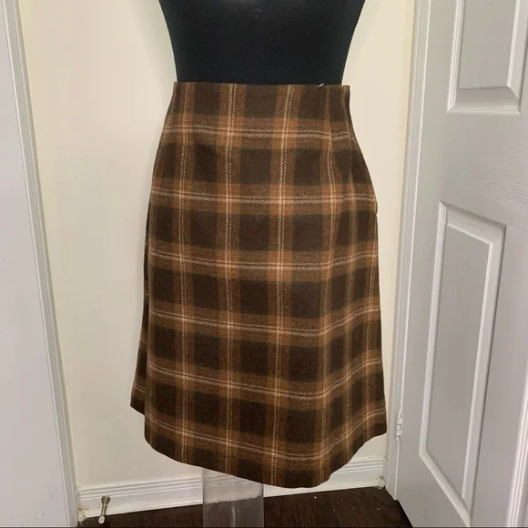 Jessica Sports Vintage Wool Blend  Plaid Mini skirt Size large - Picture 6 of 13
